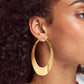 Geometric Gold Metal Big Earring