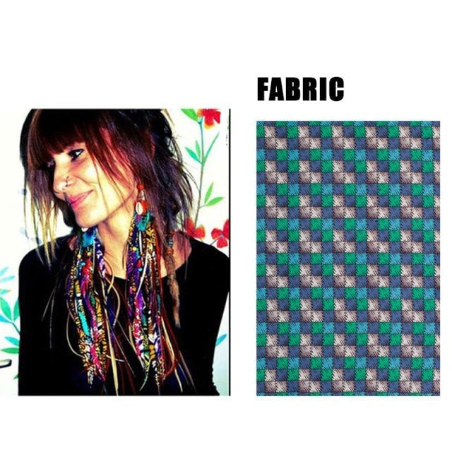 Fabric Handmade Earrings With Tassel