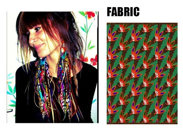 Fabric Handmade Earrings With Tassel