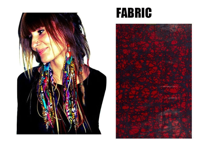 Fabric Handmade Earrings With Tassel