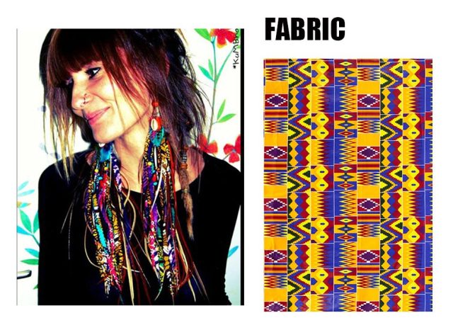 Fabric Handmade Earrings With Tassel