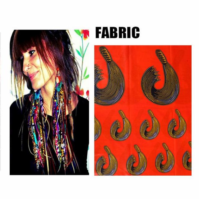 Fabric Handmade Earrings With Tassel
