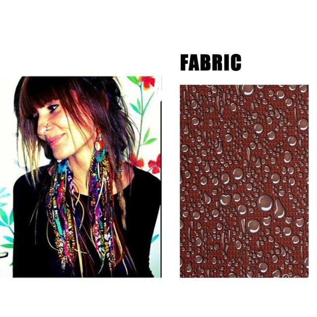 Fabric Handmade Earrings With Tassel