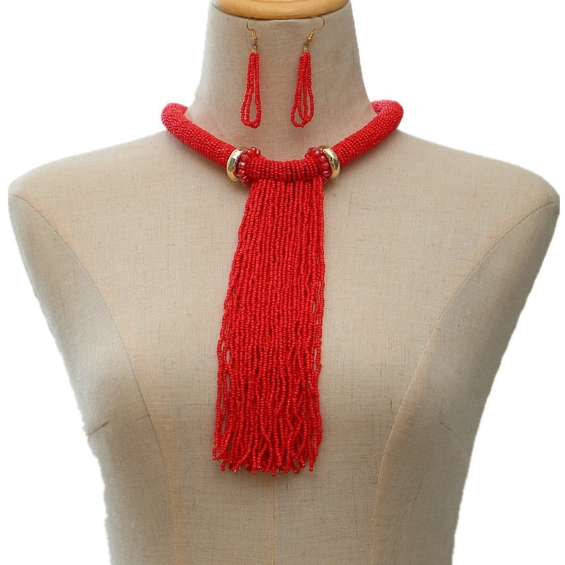 Long Tassel Beads Set