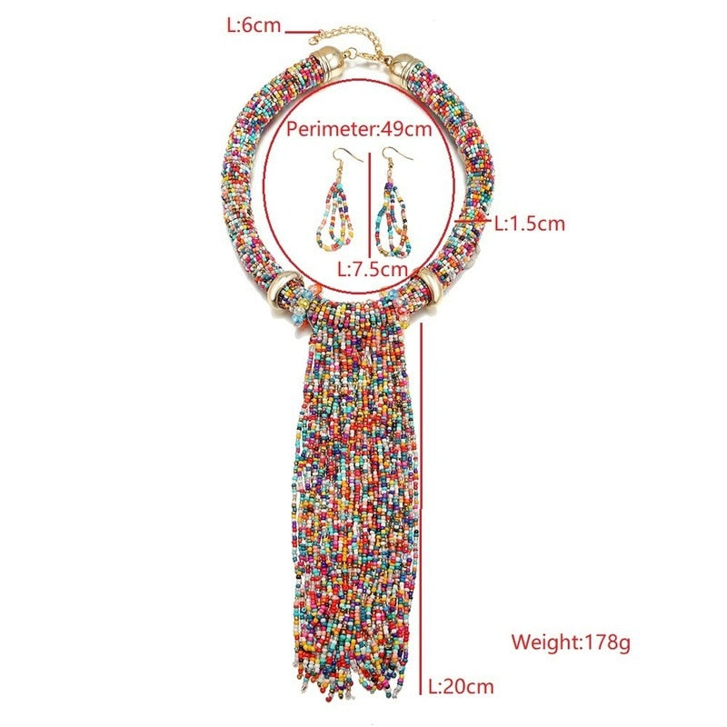 Long Tassel Beads Set