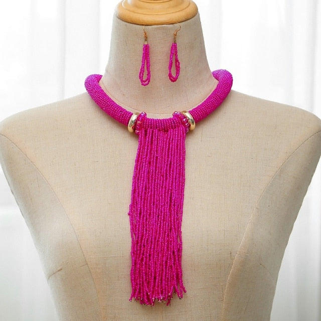 Long Tassel Beads Set