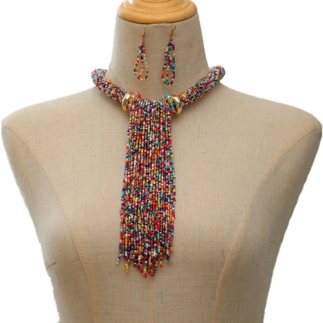 Long Tassel Beads Set