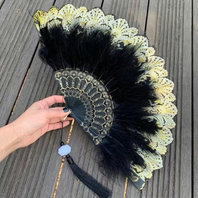 Hand Fans Feathers