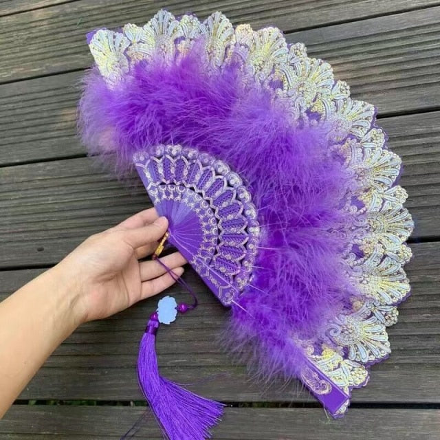 Hand Fans Feathers