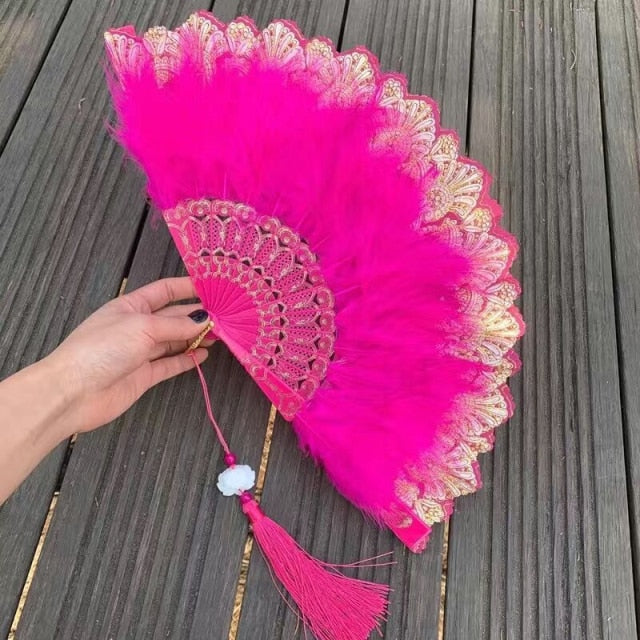 Hand Fans Feathers