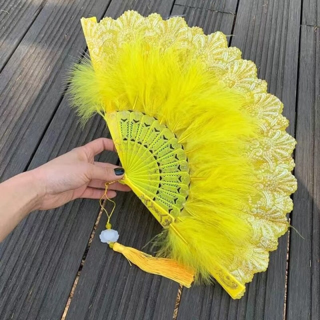 Hand Fans Feathers