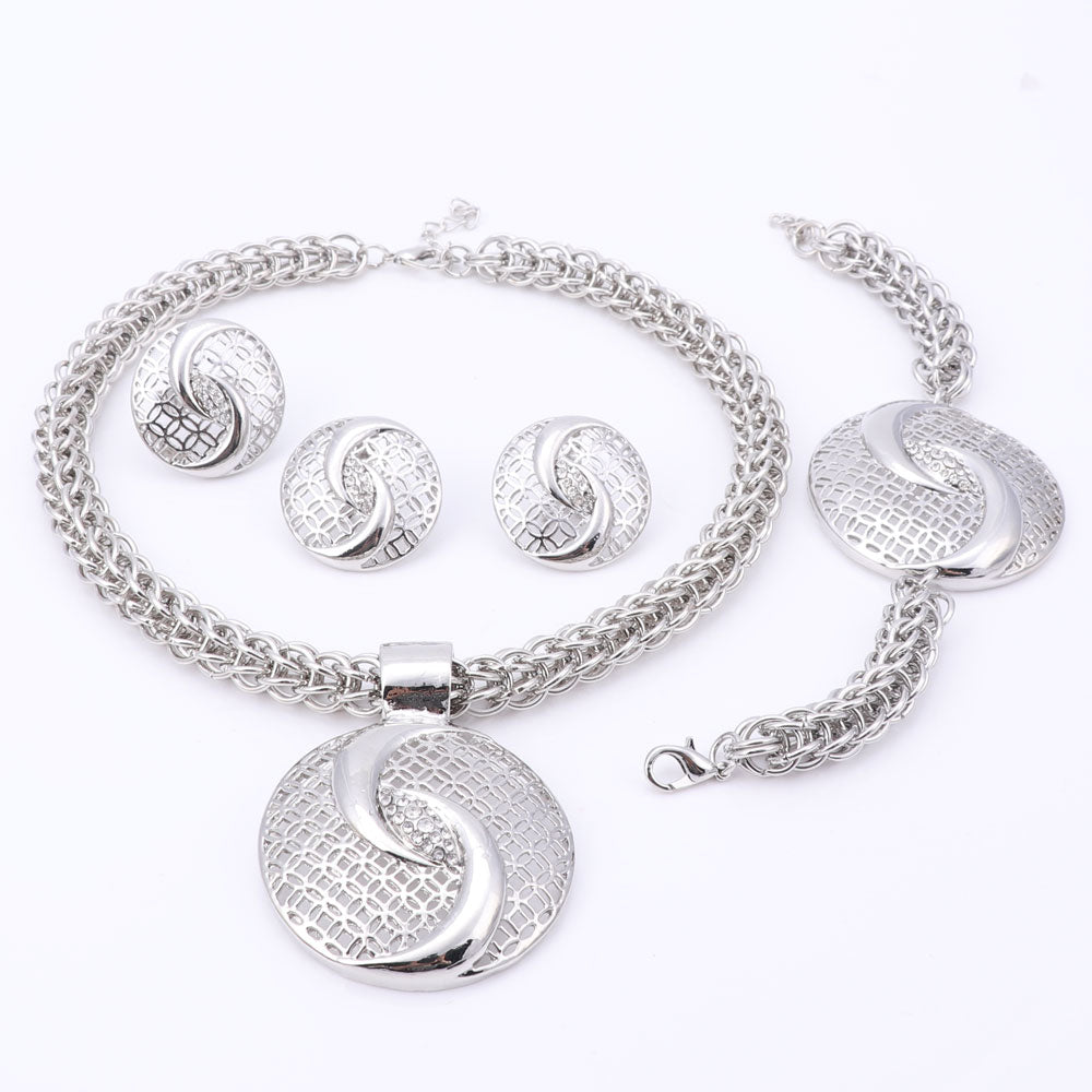Luxury Silver Plated Jewelry Set